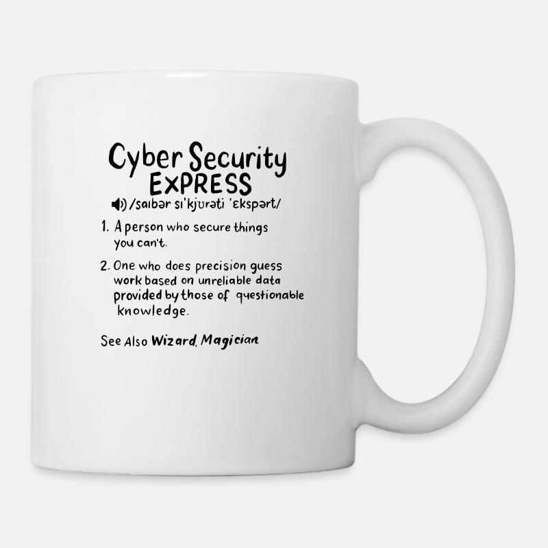 CYBER SECURITY: Cyber Security Definition - Mug blanc - blanc