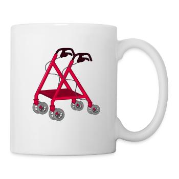 Rollator Walking Aid - Mug - white - Right