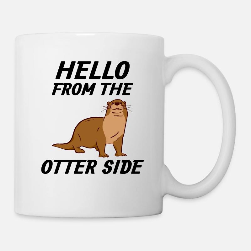Otter Gift Hello From the Otter Side - Tasse - Weiß