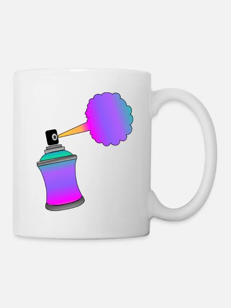 Graffiti en bombe aérosol - Mug blanc - blanc