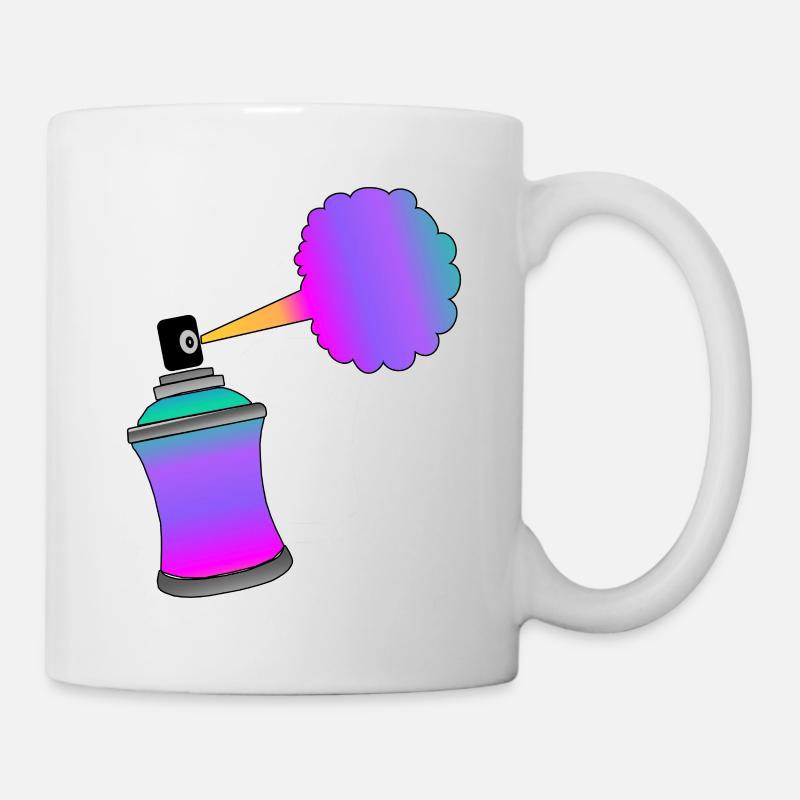 Graffiti en bombe aérosol - Mug blanc - blanc