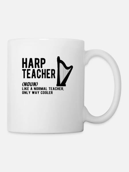 Harp Music Instrument Harp teacher definition - Mug blanc - blanc