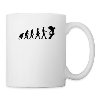 Schwimmer Evolution Schwimmen Geschenk - Tasse - Weiß - Rechts