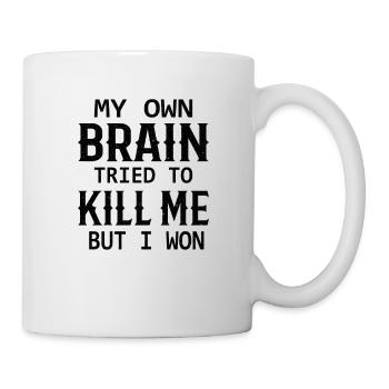 Stroke Survivor Stroke Awareness : My own Brain - Mug - white - Right