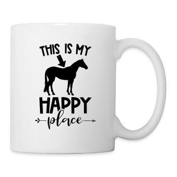 Cheval équitation Cavaliers - Mug blanc - blanc - Droite