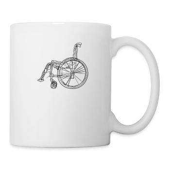 Wheelchair - one line drawing - Mug - white - Right