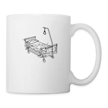 Medical bed - one line drawing - Mug - white - Right
