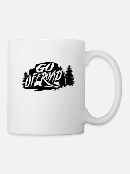 Offroad Geländewagen Outdoor - Tasse - Weiß