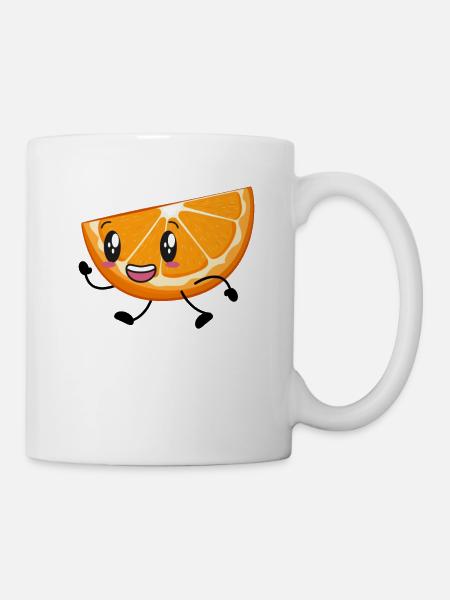 Orange - Tasse - Weiß