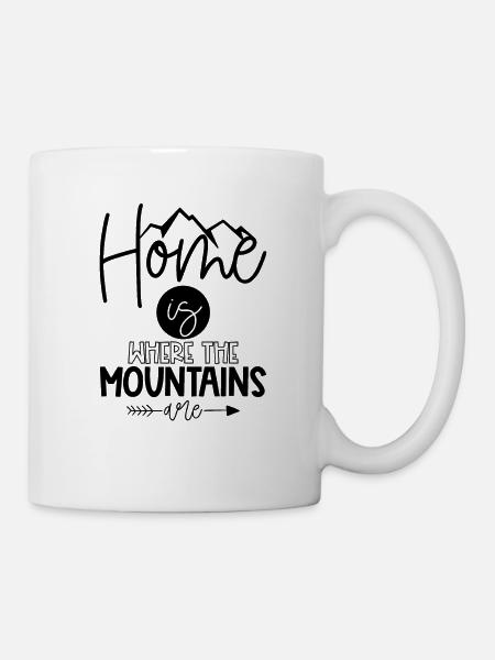 Berge Wandern Camping - Tasse - Weiß