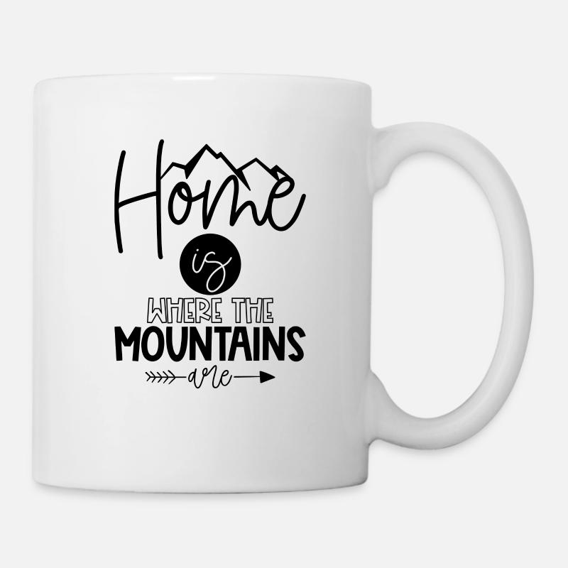 Berge Wandern Camping - Tasse - Weiß