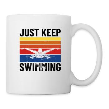 SWIMMING/ SWIMMER just keep swimming - Mug - white - Right