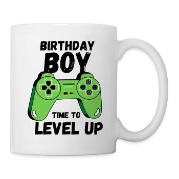 Birthday Boy Time to Level Up Video Game Birthday - Mug - white - Right