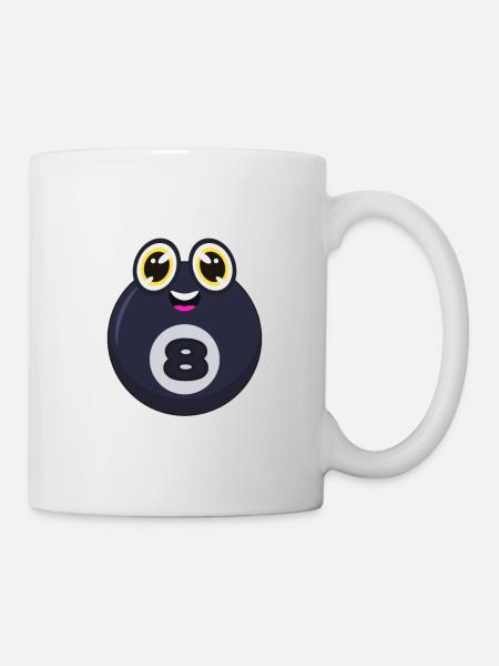 Billard boule de billard - Mug blanc - blanc