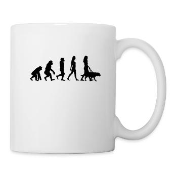 Hundehalterin Evolution Hund - Tasse - Weiß - Rechts