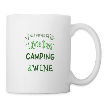 Ich Bin Eine Einfache Frau Ich Liebe Hunde - Tasse - Weiß - Rechts