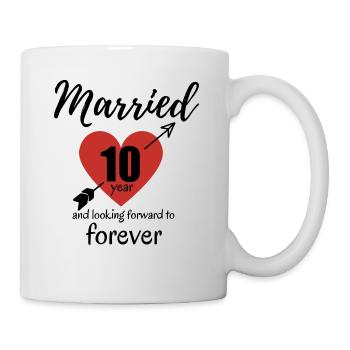 10th Wedding Anniversary - Mug - white - Right
