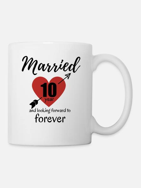10ème anniversaire de mariage - Mug blanc - blanc