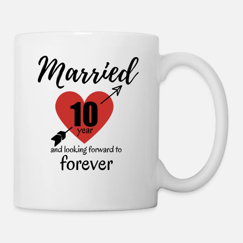 10. Hochzeitstag - Tasse - Weiß