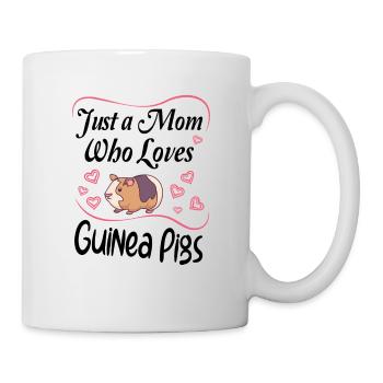 Guinea Pig Guinea PIgs Lover Gift Idea just a Mom - Mug - white - Right