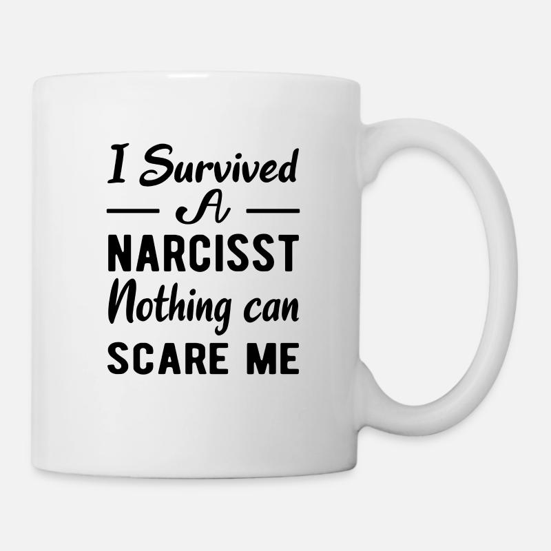DOMESTIC VIOLENCE AWARENESS I Survived Narcissist - Mug - white