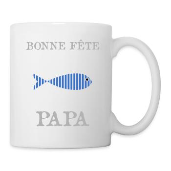 BONNE FÊTE PAPA. PAPA. FÊTE DES PÈRES. BONNE FÊTE - Mug blanc - blanc - Droite