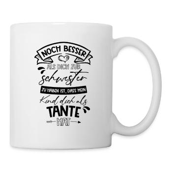 Beste Schwester und Tante - Tasse - Weiß - Rechts