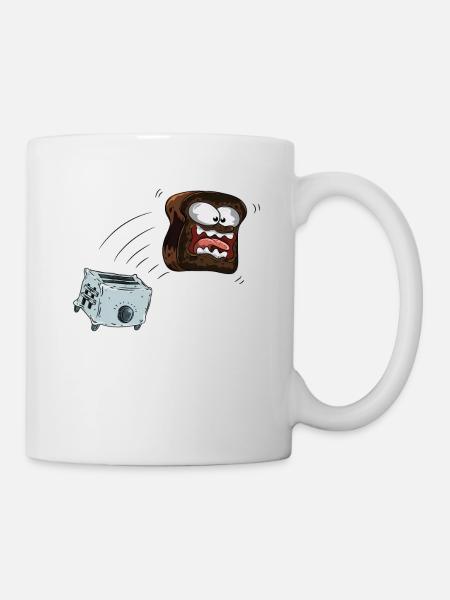 Toast Frühstück - Tasse - Weiß