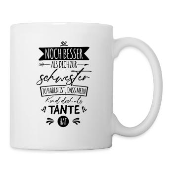 Beste Schwester und Tante - Tasse - Weiß - Rechts