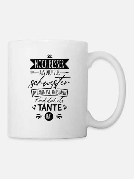 Beste Schwester und Tante - Tasse - Weiß