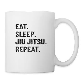 JIU JITSU : eat, sleep, jiu jitsu, repeat - Mug - white - Right