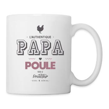L authentique papa poule et protecteur - Mug blanc - blanc - Droite
