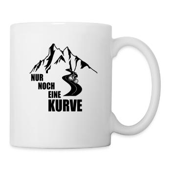 Lustiger Fahrrad Spruch Nur Noch Eine Kurve - Tasse - Weiß - Rechts