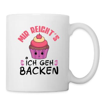 Backen Bäckerei Cupcakes Konditor Kuchen Geschenk - Tasse - Weiß - Rechts