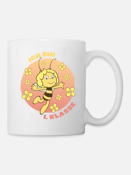 Biene Maja Ich bin 1. Klasse - Tasse - Weiß