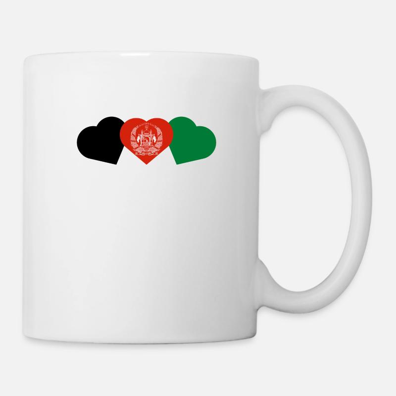 Afghanistan love flag - Mug - white