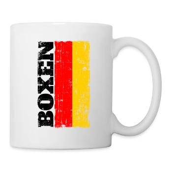 Boxen Boxer Boxing Flagge Fahne Deutschland - Tasse - Weiß - Rechts