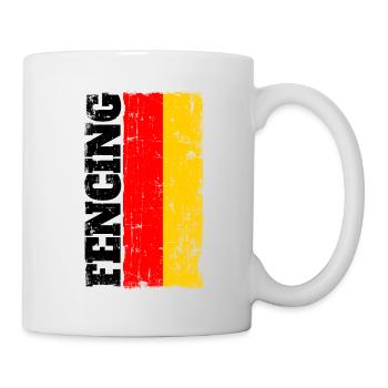 Fencing Fechten Fechter Flagge Fahne Deutschland - Tasse - Weiß - Rechts