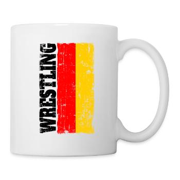 Lutte Lutte Drapeau De Lutte Drapeau Drapeau Allemagne - Mug blanc - blanc - Droite