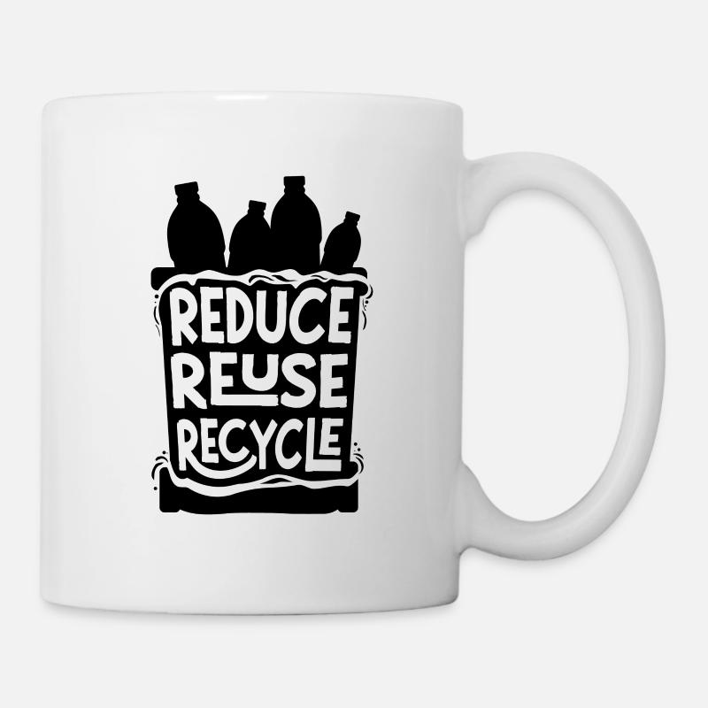 Recyclage du plastique - Mug blanc - blanc