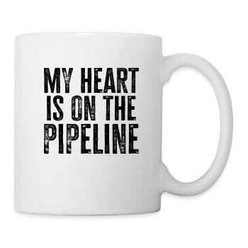 Pipeliner Gift Idea: my heart is on the pipeline - Mug - white - Right