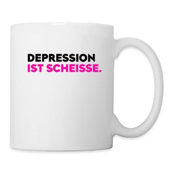 Depression scheisse - Tasse - Weiß - Rechts