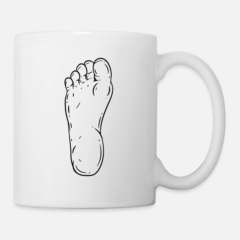 Fuß - Tasse - Weiß