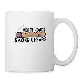 Cigare smoke smoking Gift Idea Men of Honor - Mug blanc - blanc - Droite