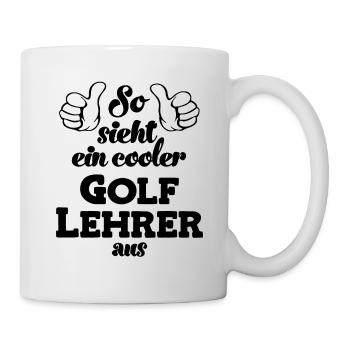 So sieht ein cooler Golflehrer aus Golfen Golfer - Tasse - Weiß - Rechts