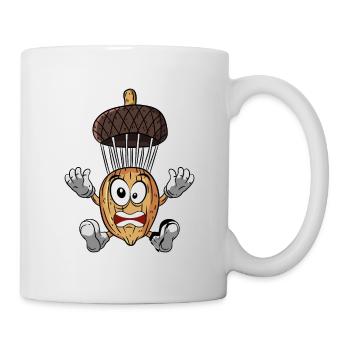 Eichel Fallschirmspringen - Tasse - Weiß - Rechts