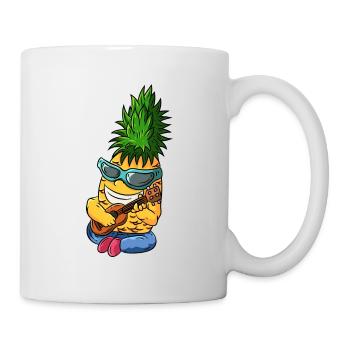 Ananas ukulélé - Mug blanc - blanc - Droite