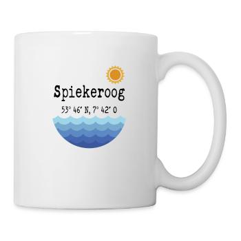 Spiekeroog Koordninaten, Spiekeroog - Tasse - Weiß - Rechts