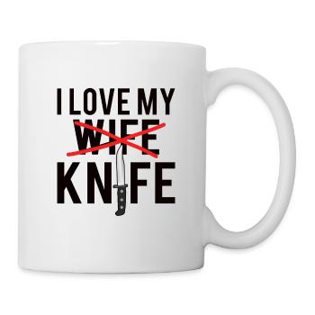 Couteaux collection de couteaux de chasse pêche cadeau - Mug blanc - blanc - Droite