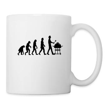 Grillen Evolution - Tasse - Weiß - Rechts